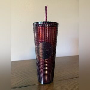 NWOT Starbucks Studded Reusable Tumbler - Deep Burgundy Shine